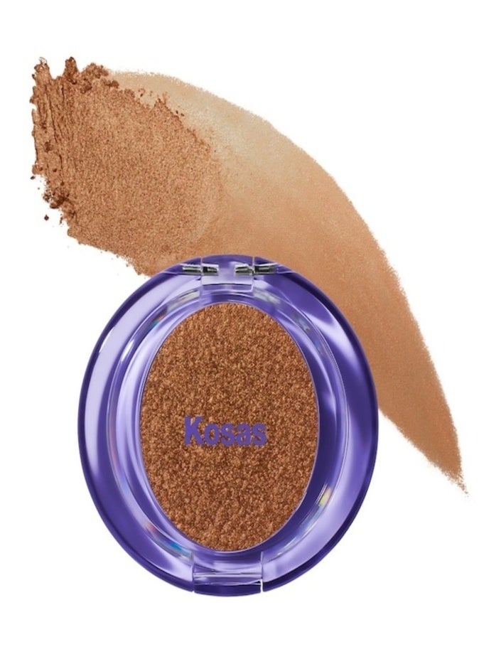Kosas Shiny Objects Wet Glisten Highlighter Powder 4.5g – Radiant Face & Eye Glow Embered - Bronzed Copper - Image 1
